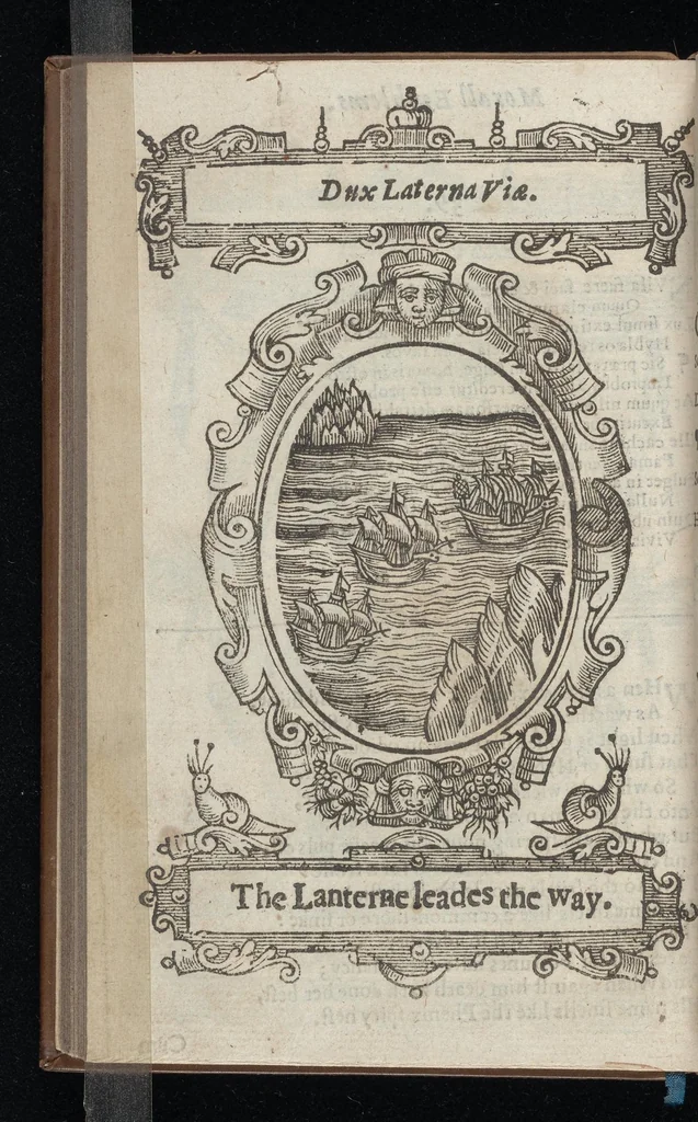 An illustration from Lychnocausia, siue, Moralia facum emblemata = Lights, morall emblems, 1638, leaf 97