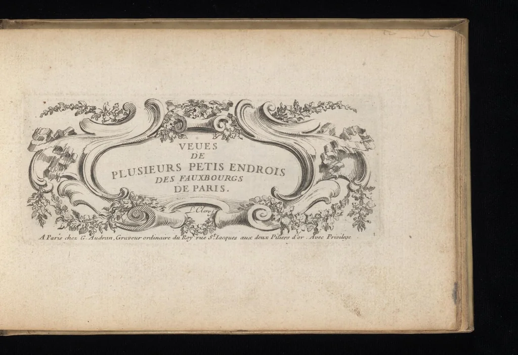 An illustration from Veues de plusieurs petis endrois des fauxbourgs de Paris, 1695, leaf 2