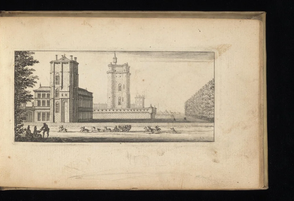 An illustration from Veues de plusieurs petis endrois des fauxbourgs de Paris, 1695, leaf 28