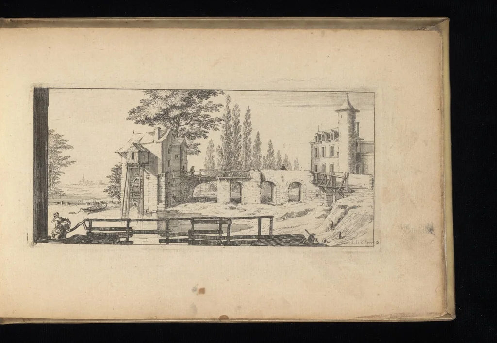 An illustration from Veues de plusieurs petis endrois des fauxbourgs de Paris, 1695, leaf 40
