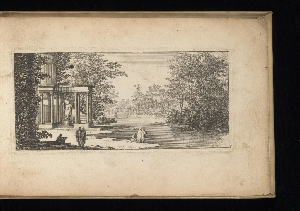 An illustration from Veues de plusieurs petis endrois des fauxbourgs de Paris, 1695, leaf 46