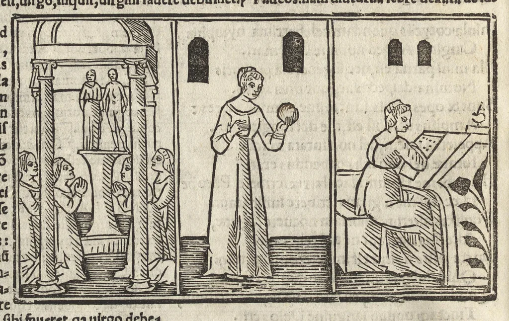 An illustration from Habes, candide lector, Pvb. Ovidii Nasonis Heroides : collatis quampluribus tam ueteribus q[uam] recentioribus codicibus quamemendatissimas, 1538, leaf 179