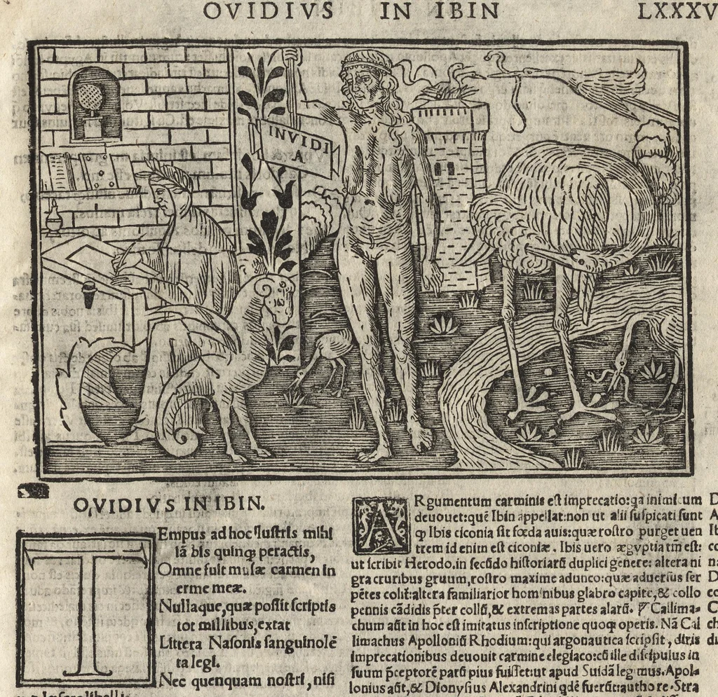 An illustration from Habes, candide lector, Pvb. Ovidii Nasonis Heroides : collatis quampluribus tam ueteribus q[uam] recentioribus codicibus quamemendatissimas, 1538, leaf 194