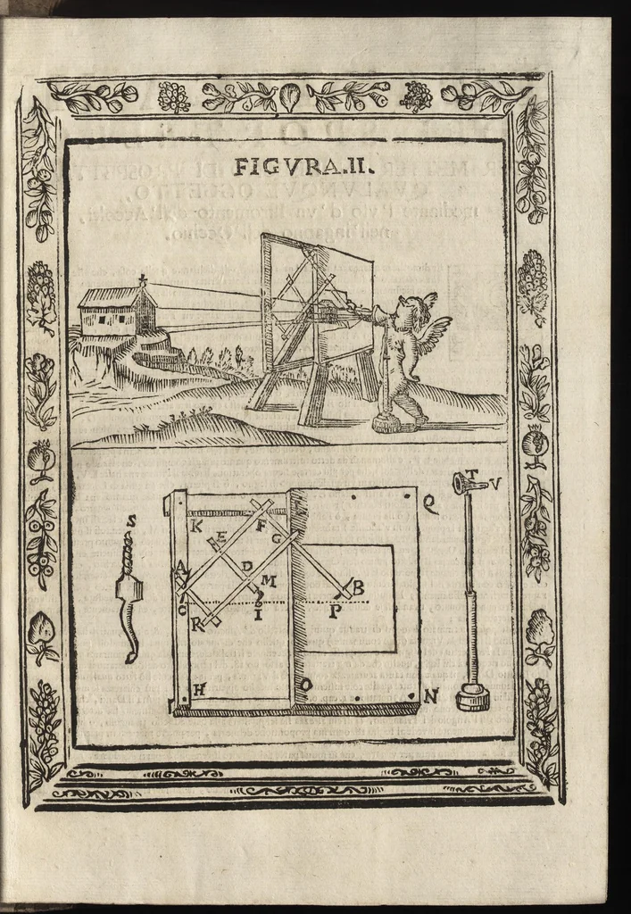 An illustration from Paradossi per pratticare la prospettiva senza saperla, fiori, per facilitare l'intelligenza, frutti, per non operare alla cieca. Cognitioni necessarie à pittori, scultori, architetti, ed à qualunque si diletta di disegno, 1683, leaf 146