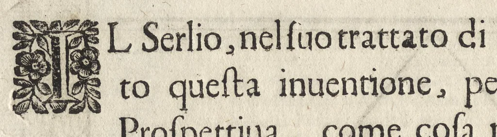 An illustration from Paradossi per pratticare la prospettiva senza saperla, fiori, per facilitare l'intelligenza, frutti, per non operare alla cieca. Cognitioni necessarie à pittori, scultori, architetti, ed à qualunque si diletta di disegno, 1683, leaf 79