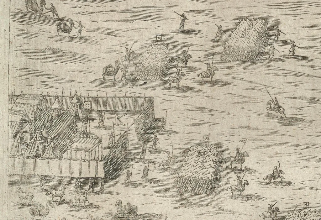 An illustration from Historia di Leopoldo Cesare : continente le cose più memorabili successe in Europa, dal 1656 sino al 1670, 1670, leaf 1033