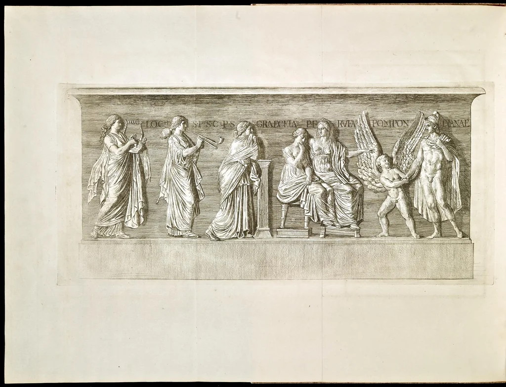 An illustration from Le nozze di Paride ed Elena : rappresentate in un vaso antico del museo del signor Tommaso Jenkins, gentiluomo inglese, 1775, leaf 15
