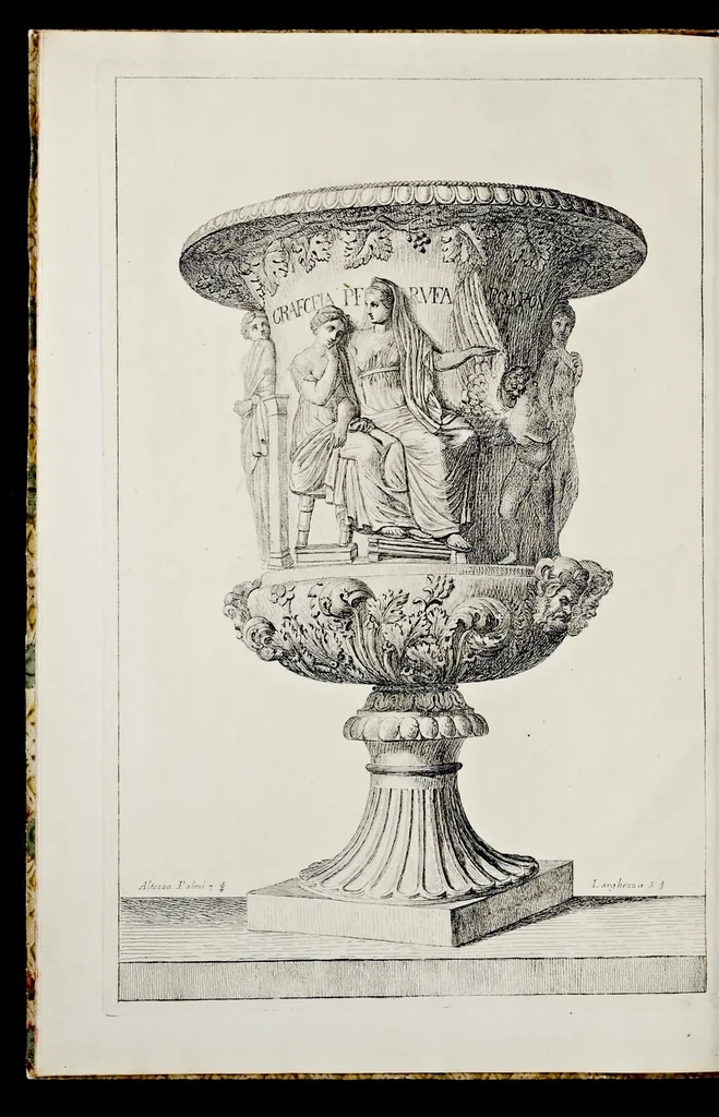 An illustration from Le nozze di Paride ed Elena : rappresentate in un vaso antico del museo del signor Tommaso Jenkins, gentiluomo inglese, 1775, leaf 5