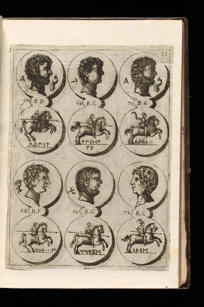 An illustration from Museo de las medallas desconocidas españolas, 1645, leaf 78