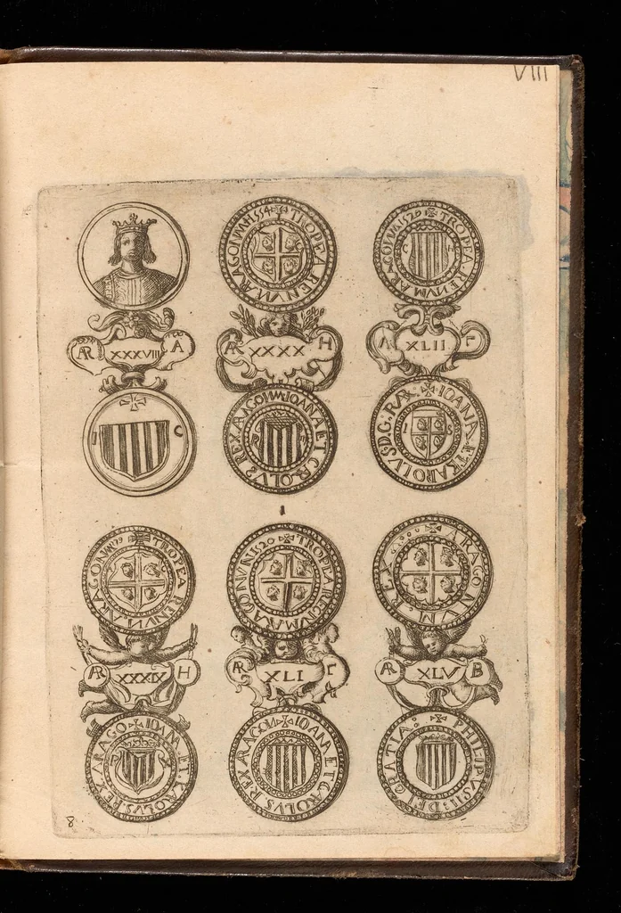 An illustration from Tratado de la moneda Iaquesa, y de otras de oro, y plata del reyno de Aragon, 1681, leaf 118