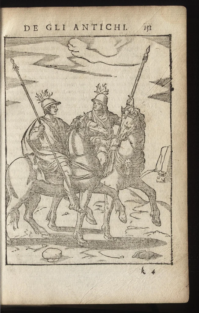 An illustration from Le imagini de i dei de gli antichi : nelle qvali si contengono gl'idoli, riti, ceremonie, & altre cose appartenenti alla religione de gli antichi, con la loro espositione & con bellissime & accomodate figure nouamente ristampate et con esserui citati i luoci de gli autori stessi di donde molte cose sono cauate con molta diligenza riuiste e ricorrette, 1581, leaf 212