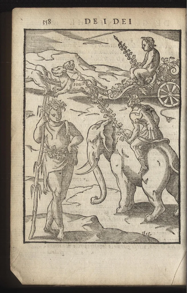 An illustration from Le imagini de i dei de gli antichi : nelle qvali si contengono gl'idoli, riti, ceremonie, & altre cose appartenenti alla religione de gli antichi, con la loro espositione & con bellissime & accomodate figure nouamente ristampate et con esserui citati i luoci de gli autori stessi di donde molte cose sono cauate con molta diligenza riuiste e ricorrette, 1581, leaf 421