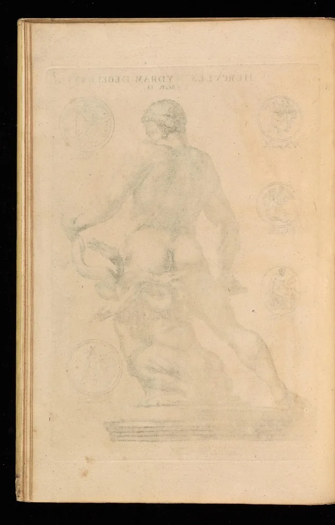 An illustration from Hercvles Ethnicorvm ex variis antiqvitatvm reliqviis delineatvs : additis in fine modernis qvibvsdam ejusdem argumenti pictvris, 1705, leaf 17