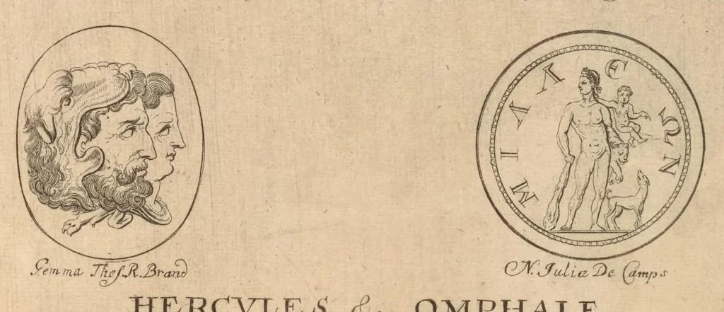 An illustration from Hercvles Ethnicorvm ex variis antiqvitatvm reliqviis delineatvs : additis in fine modernis qvibvsdam ejusdem argumenti pictvris, 1705, leaf 44