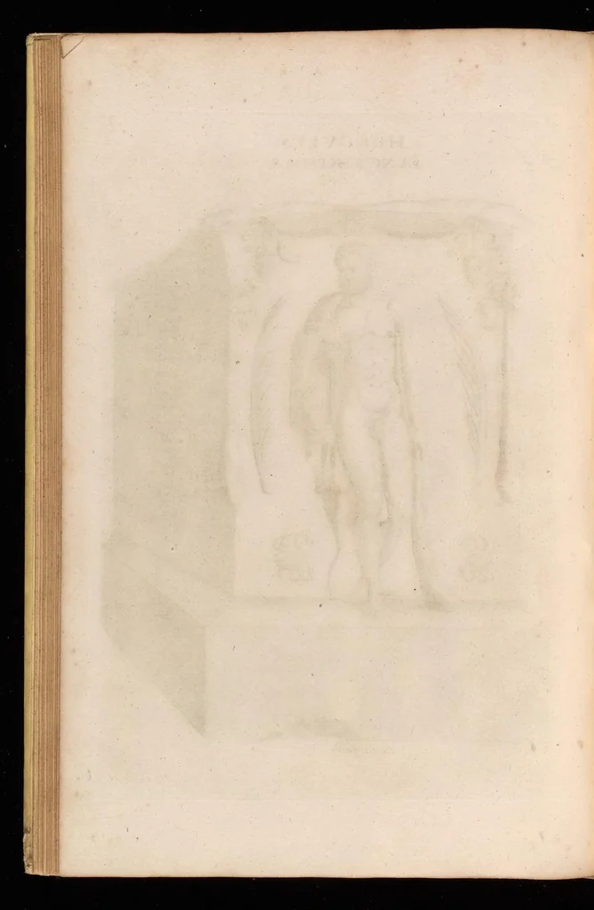 An illustration from Hercvles Ethnicorvm ex variis antiqvitatvm reliqviis delineatvs : additis in fine modernis qvibvsdam ejusdem argumenti pictvris, 1705, leaf 69
