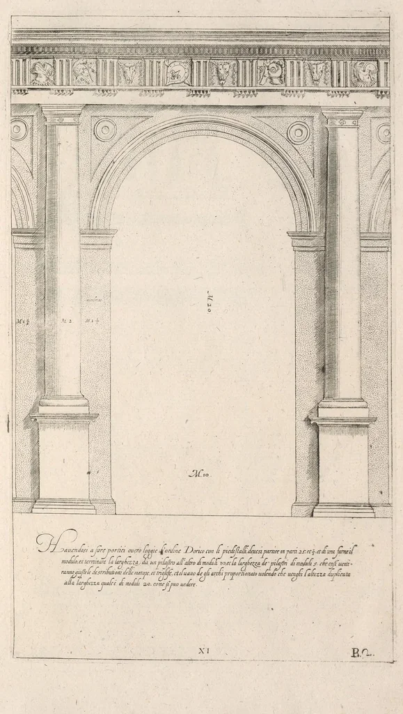 An illustration from Li cinque ordini di architettura et agiuntade, 1648, leaf 22