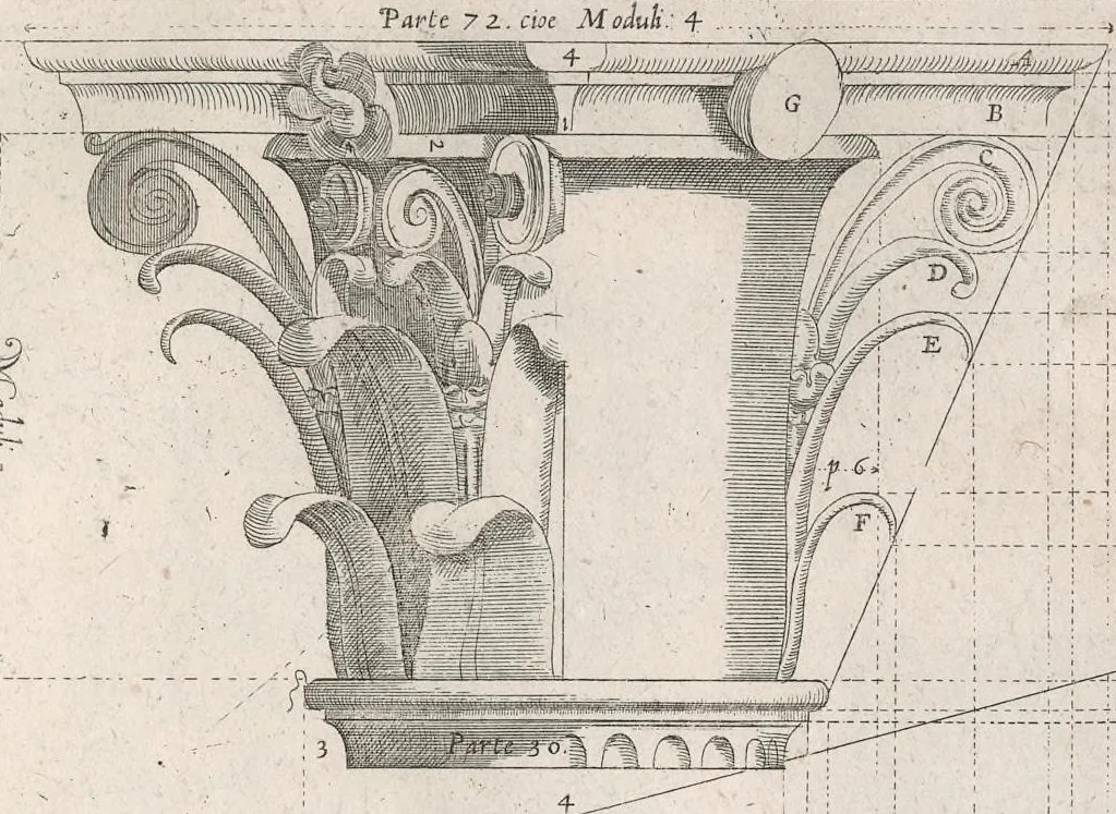 An illustration from Li cinque ordini di architettura et agiuntade, 1648, leaf 50