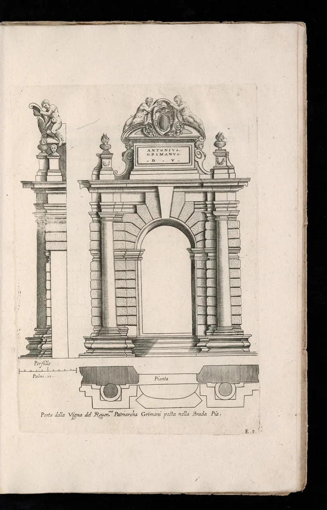 An illustration from Li cinque ordini di architettura et agiuntade, 1648, leaf 72