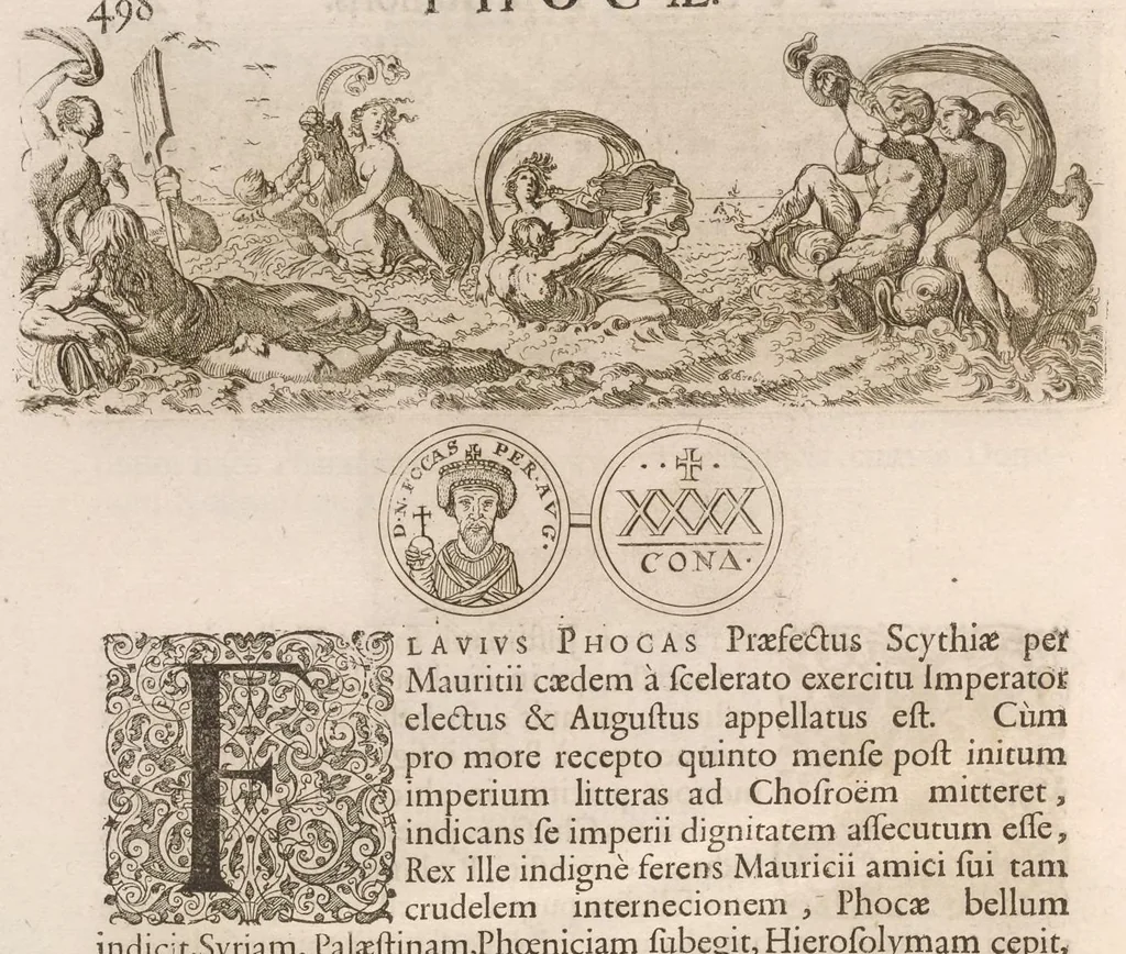 An illustration from Imperatorum romanorum numismata ex aere mediae et minimae formae : descripta & enarrata, 1671, leaf 555