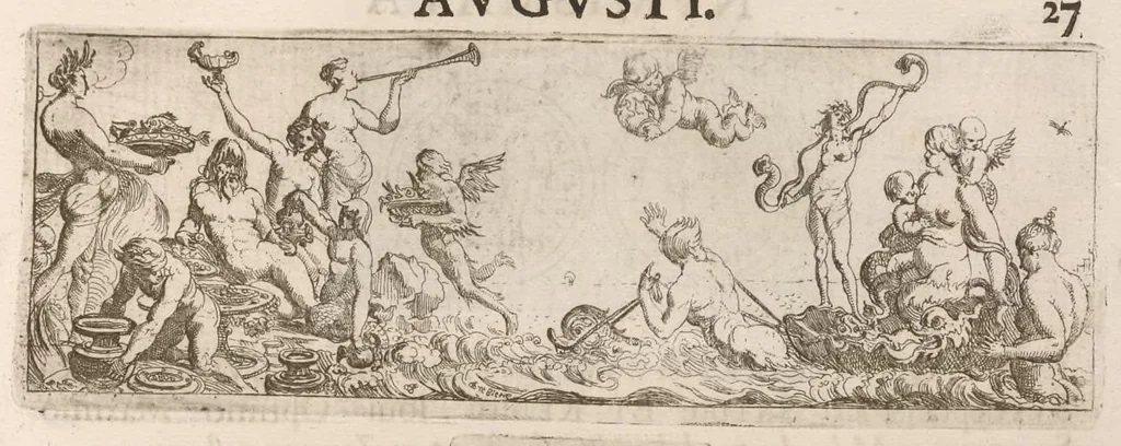 An illustration from Imperatorum romanorum numismata ex aere mediae et minimae formae : descripta & enarrata, 1671, leaf 72