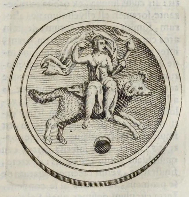 An illustration from De lucernis antiquorum reconditis libb. sex : in quibus earum recens inuentarum adhuc ardentium obseruationes multae primum afferuntur ... : explicatis diligenter abditissimis quaestionibus de ignium causis, origine, varietate, duratione, motu, & extinctu, de antiperistasi, fumo, cinere, lentore, mistis incombustibilibus, brutorum funeribus, & alijs naturae arcanis ..., 1652, leaf 116