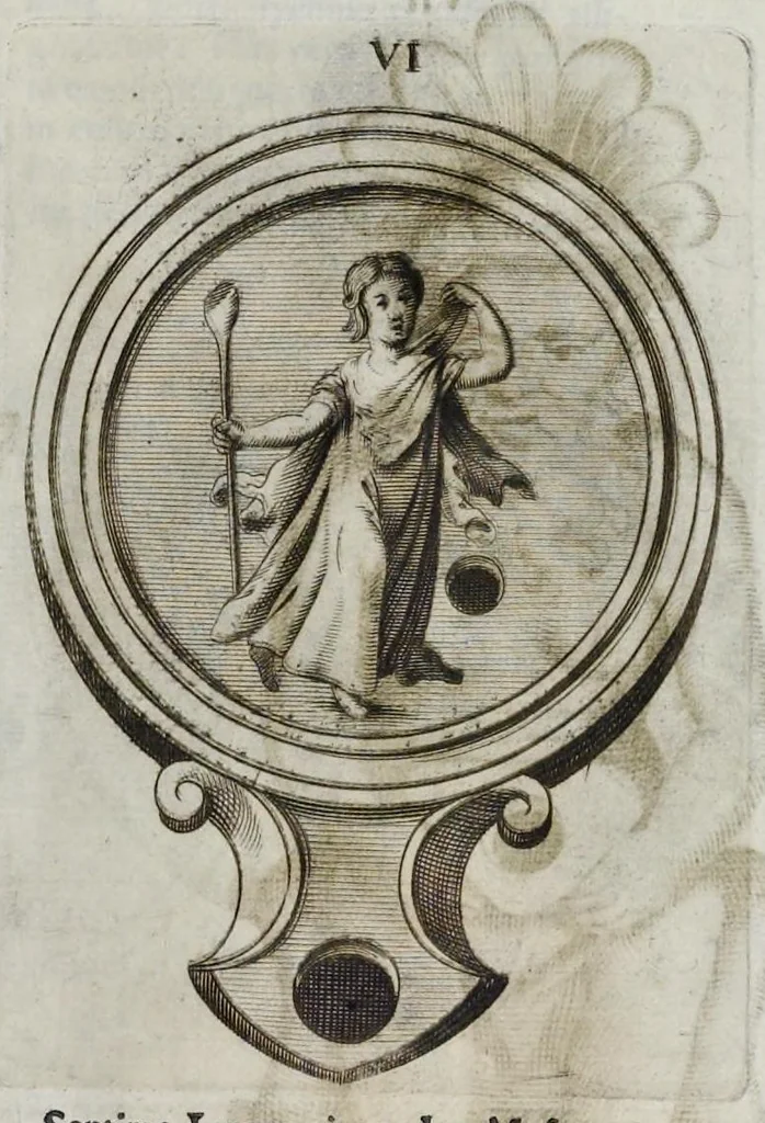 An illustration from De lucernis antiquorum reconditis libb. sex : in quibus earum recens inuentarum adhuc ardentium obseruationes multae primum afferuntur ... : explicatis diligenter abditissimis quaestionibus de ignium causis, origine, varietate, duratione, motu, & extinctu, de antiperistasi, fumo, cinere, lentore, mistis incombustibilibus, brutorum funeribus, & alijs naturae arcanis ..., 1652, leaf 120