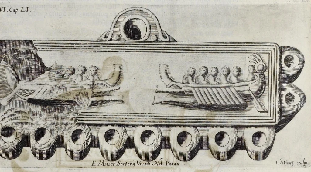 An illustration from De lucernis antiquorum reconditis libb. sex : in quibus earum recens inuentarum adhuc ardentium obseruationes multae primum afferuntur ... : explicatis diligenter abditissimis quaestionibus de ignium causis, origine, varietate, duratione, motu, & extinctu, de antiperistasi, fumo, cinere, lentore, mistis incombustibilibus, brutorum funeribus, & alijs naturae arcanis ..., 1652, leaf 462
