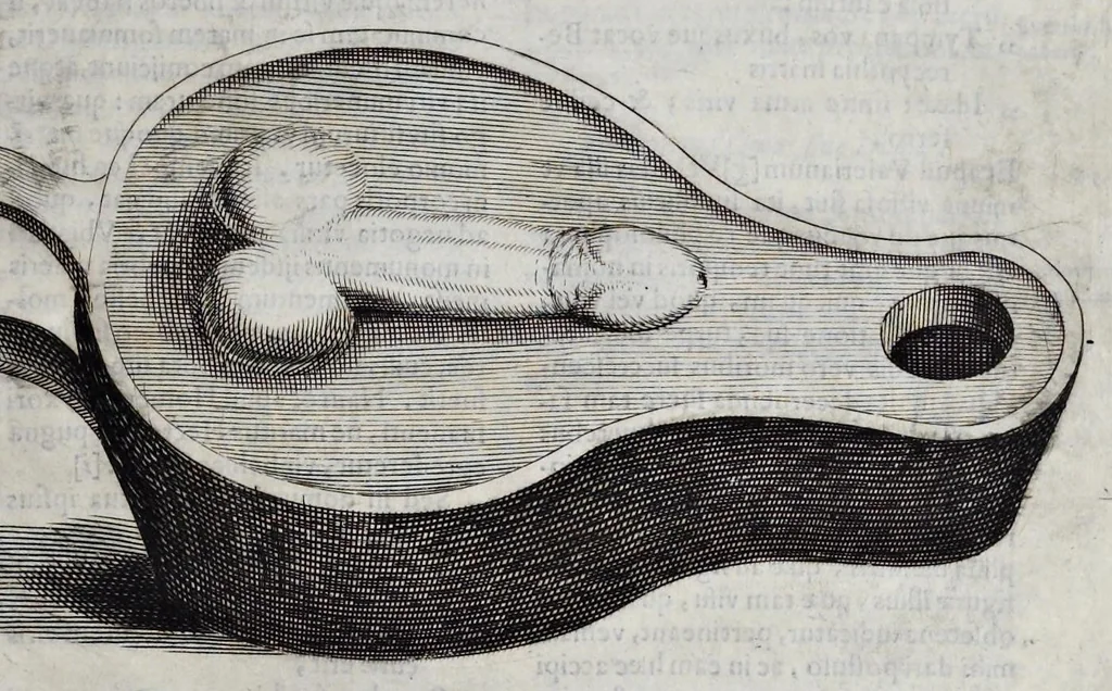 An illustration from De lucernis antiquorum reconditis libb. sex : in quibus earum recens inuentarum adhuc ardentium obseruationes multae primum afferuntur ... : explicatis diligenter abditissimis quaestionibus de ignium causis, origine, varietate, duratione, motu, & extinctu, de antiperistasi, fumo, cinere, lentore, mistis incombustibilibus, brutorum funeribus, & alijs naturae arcanis ..., 1652, leaf 480