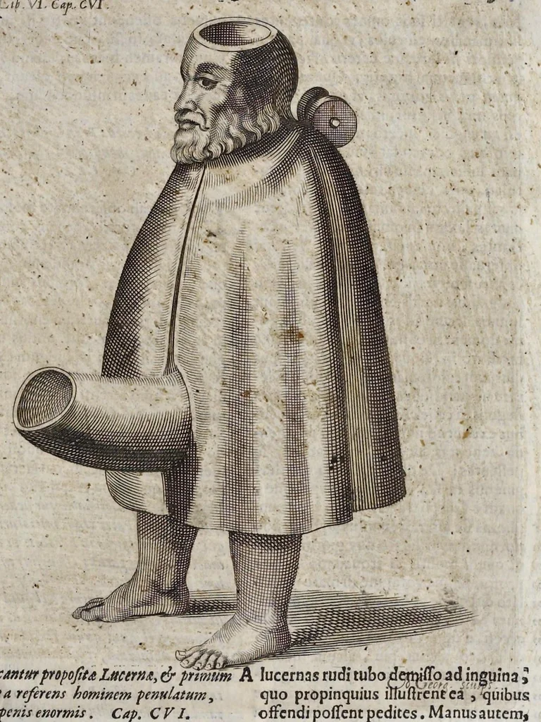 An illustration from De lucernis antiquorum reconditis libb. sex : in quibus earum recens inuentarum adhuc ardentium obseruationes multae primum afferuntur ... : explicatis diligenter abditissimis quaestionibus de ignium causis, origine, varietate, duratione, motu, & extinctu, de antiperistasi, fumo, cinere, lentore, mistis incombustibilibus, brutorum funeribus, & alijs naturae arcanis ..., 1652, leaf 604