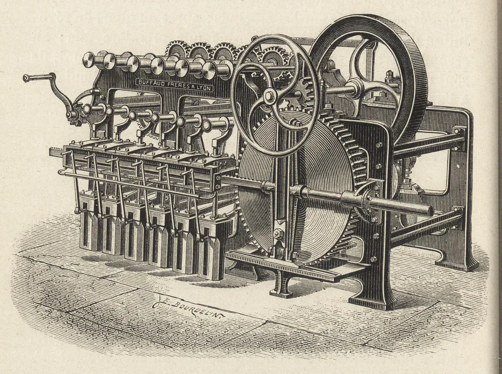 An illustration from Industries textiles : blanchiment et apprêts : teinture et impression : matières colorantes, 1895, leaf 287