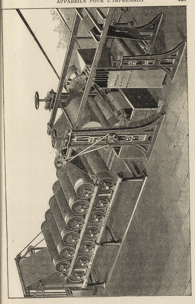 An illustration from Industries textiles : blanchiment et apprêts : teinture et impression : matières colorantes, 1895, leaf 438