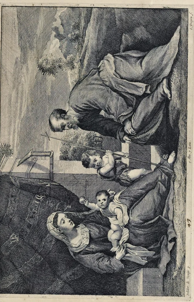 An illustration from Davidis Teniers Antuerpiensis, pictoris, et a cubiculis ser.mis principibus Leopoldo Guil. archiduci et Ioanni Austriaco, Theatrum pictorium : in quo exhibentur ipsius manu delineatae, eiusque curâ in aes incisae picturae archetipae italicae, quas ipse ser.mus archidux in pinacothecam suam Bruxellis collegit, 1660, leaf 112