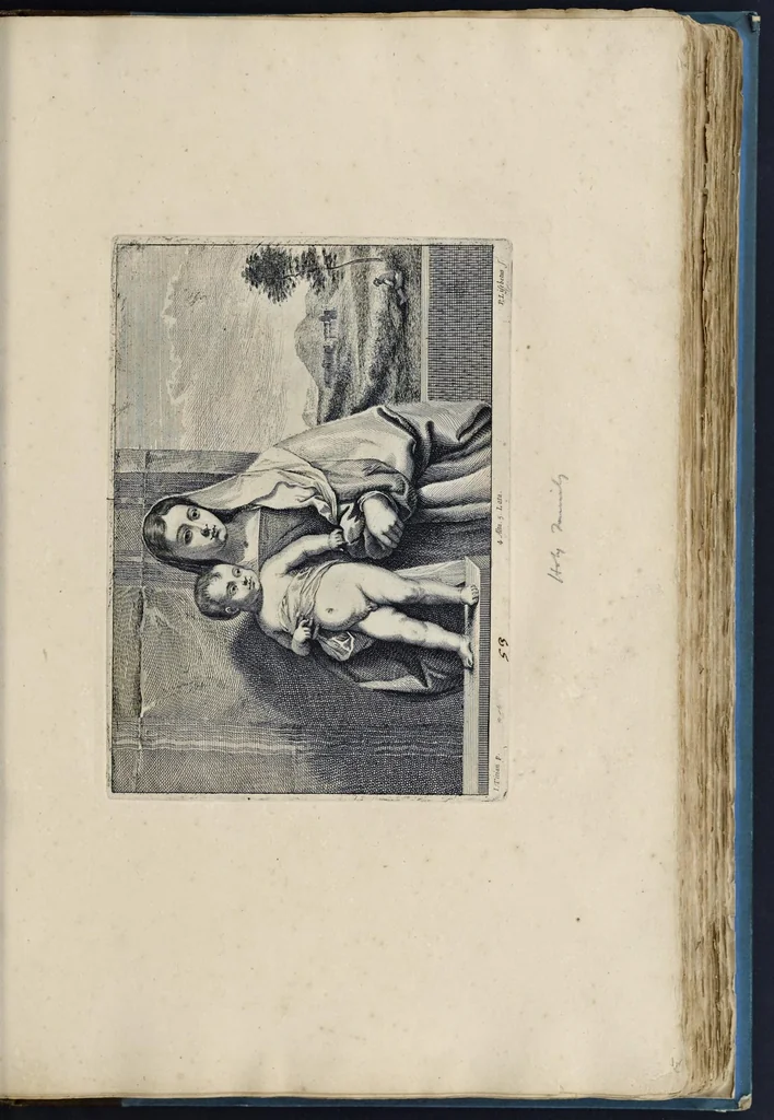 An illustration from Davidis Teniers Antuerpiensis, pictoris, et a cubiculis ser.mis principibus Leopoldo Guil. archiduci et Ioanni Austriaco, Theatrum pictorium : in quo exhibentur ipsius manu delineatae, eiusque curâ in aes incisae picturae archetipae italicae, quas ipse ser.mus archidux in pinacothecam suam Bruxellis collegit, 1660, leaf 132