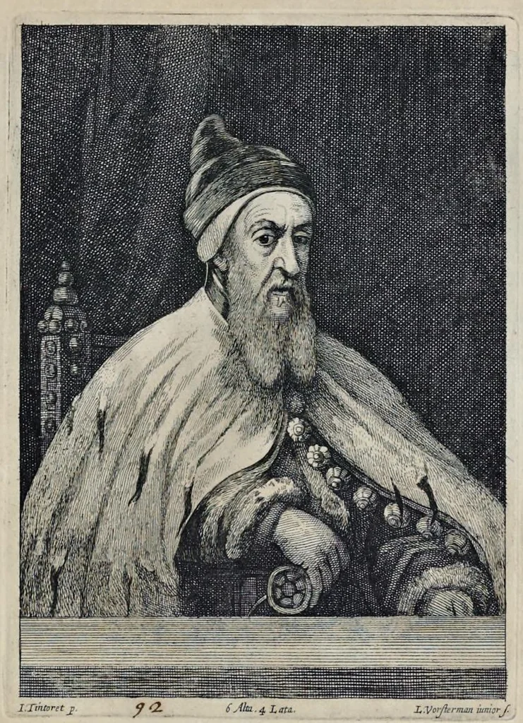 An illustration from Davidis Teniers Antuerpiensis, pictoris, et a cubiculis ser.mis principibus Leopoldo Guil. archiduci et Ioanni Austriaco, Theatrum pictorium : in quo exhibentur ipsius manu delineatae, eiusque curâ in aes incisae picturae archetipae italicae, quas ipse ser.mus archidux in pinacothecam suam Bruxellis collegit, 1660, leaf 212