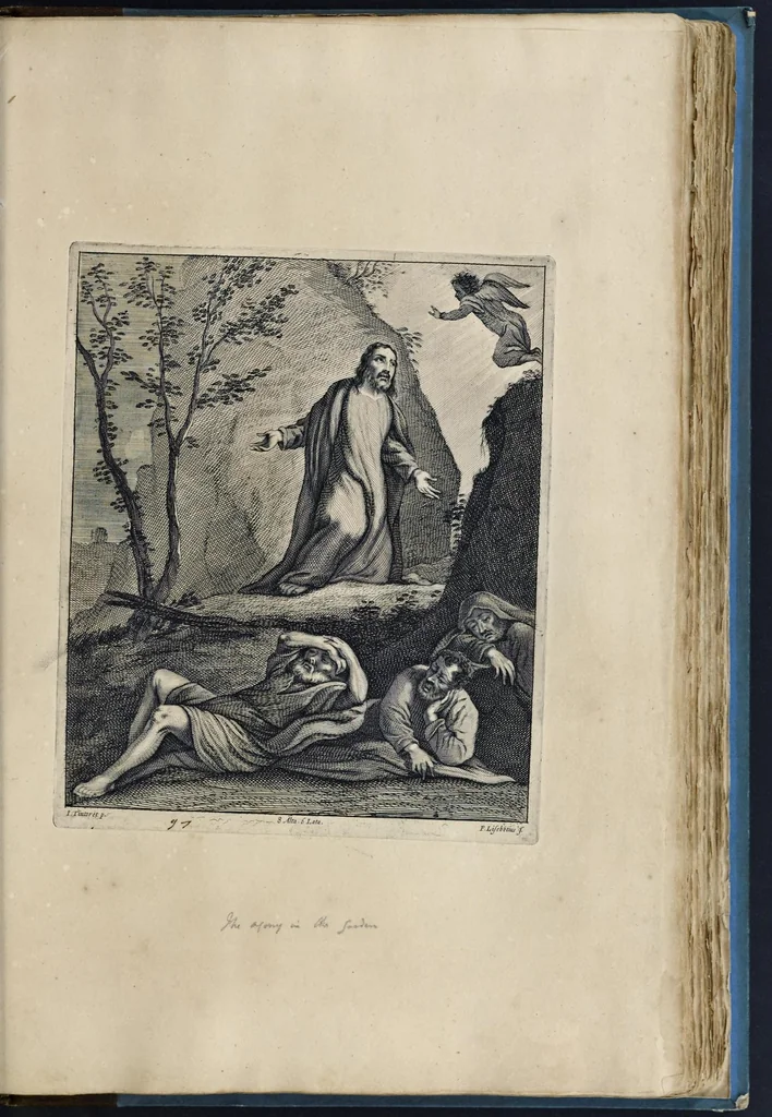 An illustration from Davidis Teniers Antuerpiensis, pictoris, et a cubiculis ser.mis principibus Leopoldo Guil. archiduci et Ioanni Austriaco, Theatrum pictorium : in quo exhibentur ipsius manu delineatae, eiusque curâ in aes incisae picturae archetipae italicae, quas ipse ser.mus archidux in pinacothecam suam Bruxellis collegit, 1660, leaf 222