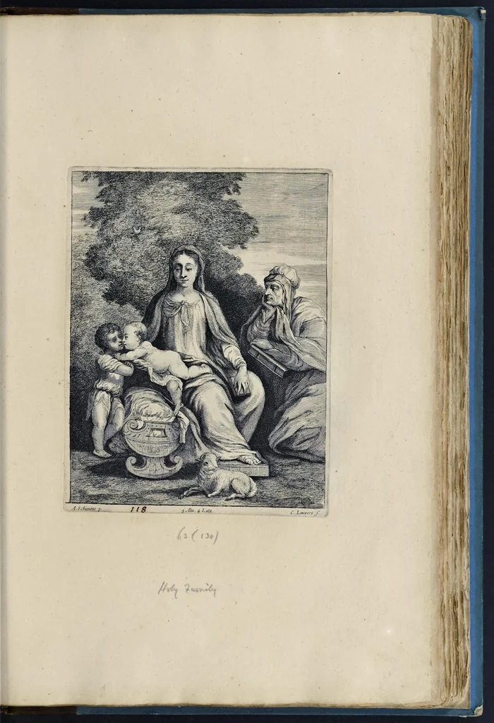 An illustration from Davidis Teniers Antuerpiensis, pictoris, et a cubiculis ser.mis principibus Leopoldo Guil. archiduci et Ioanni Austriaco, Theatrum pictorium : in quo exhibentur ipsius manu delineatae, eiusque curâ in aes incisae picturae archetipae italicae, quas ipse ser.mus archidux in pinacothecam suam Bruxellis collegit, 1660, leaf 264