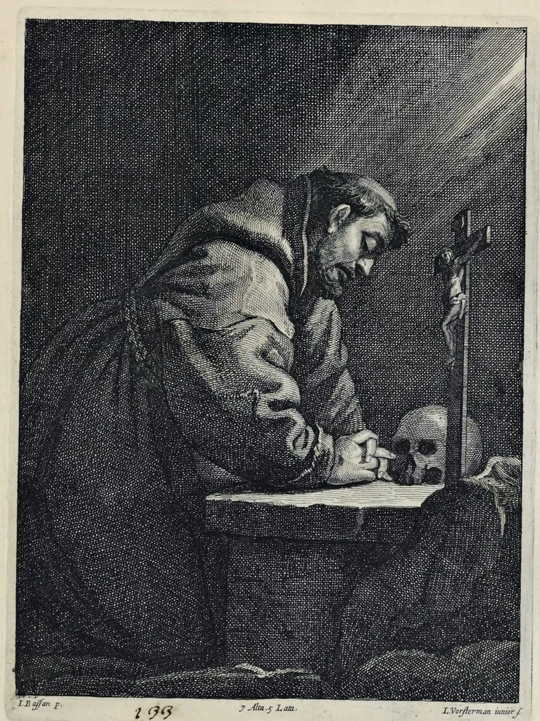 An illustration from Davidis Teniers Antuerpiensis, pictoris, et a cubiculis ser.mis principibus Leopoldo Guil. archiduci et Ioanni Austriaco, Theatrum pictorium : in quo exhibentur ipsius manu delineatae, eiusque curâ in aes incisae picturae archetipae italicae, quas ipse ser.mus archidux in pinacothecam suam Bruxellis collegit, 1660, leaf 290