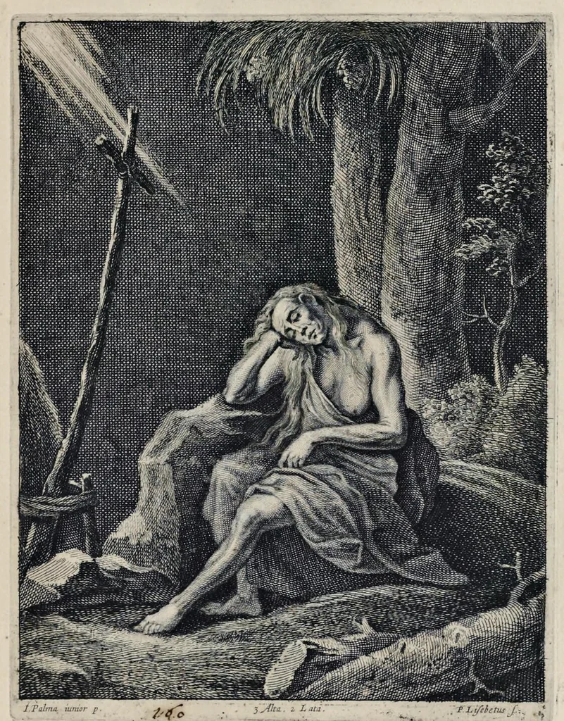 An illustration from Davidis Teniers Antuerpiensis, pictoris, et a cubiculis ser.mis principibus Leopoldo Guil. archiduci et Ioanni Austriaco, Theatrum pictorium : in quo exhibentur ipsius manu delineatae, eiusque curâ in aes incisae picturae archetipae italicae, quas ipse ser.mus archidux in pinacothecam suam Bruxellis collegit, 1660, leaf 320