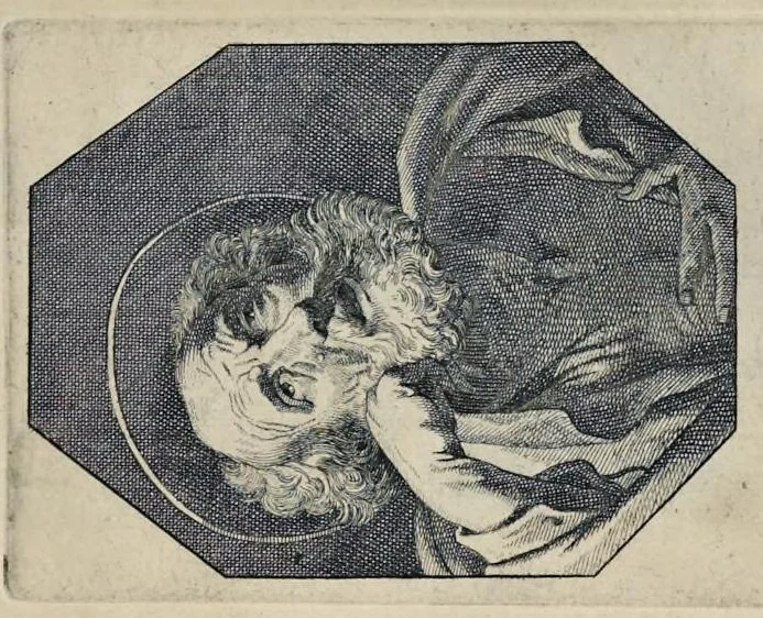An illustration from Davidis Teniers Antuerpiensis, pictoris, et a cubiculis ser.mis principibus Leopoldo Guil. archiduci et Ioanni Austriaco, Theatrum pictorium : in quo exhibentur ipsius manu delineatae, eiusque curâ in aes incisae picturae archetipae italicae, quas ipse ser.mus archidux in pinacothecam suam Bruxellis collegit, 1660, leaf 400