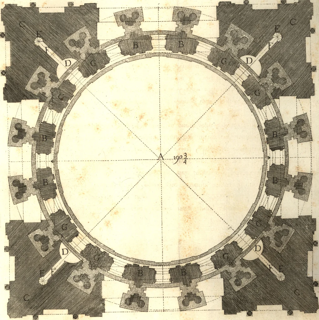 An illustration from Vita del cavaliere Gio. Lorenzo Bernino, scvltore, architetto, e pittore, 1682, leaf 132
