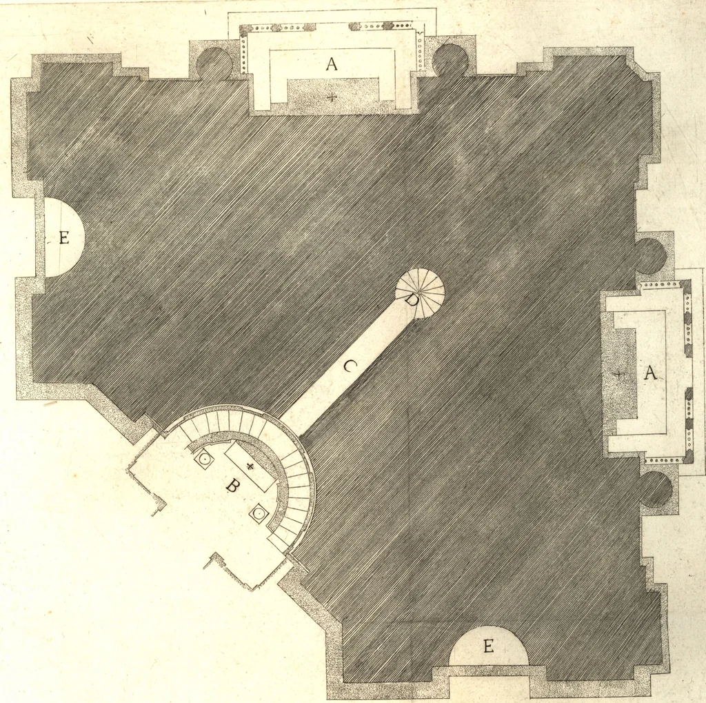 An illustration from Vita del cavaliere Gio. Lorenzo Bernino, scvltore, architetto, e pittore, 1682, leaf 134