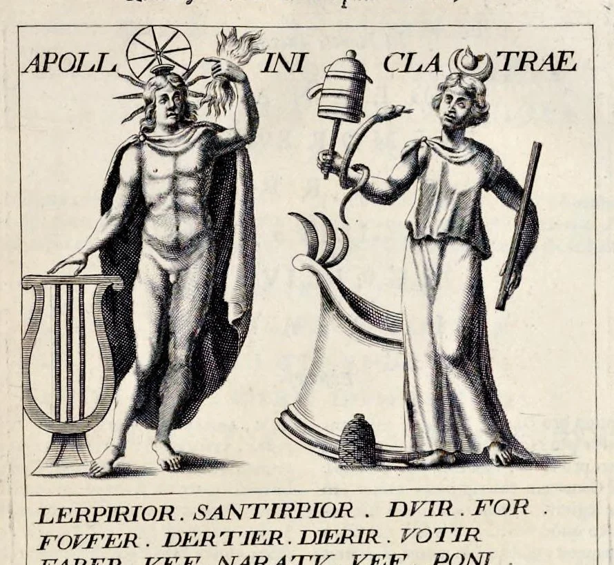 An illustration from Miscellanea eruditae antiquitatis : in quibus marmora, statuae, musiva, toreumata, gemmae, numismata, Grutero, Vrsino, Boissardo, Reinesio aliisque antiquorum monumentorum collectoribus ignota & hucusque inedita referuntur ac illustrantur, 1685, leaf 100