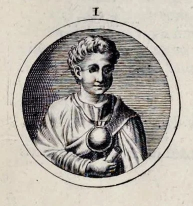 An illustration from Miscellanea eruditae antiquitatis : in quibus marmora, statuae, musiva, toreumata, gemmae, numismata, Grutero, Vrsino, Boissardo, Reinesio aliisque antiquorum monumentorum collectoribus ignota & hucusque inedita referuntur ac illustrantur, 1685, leaf 312