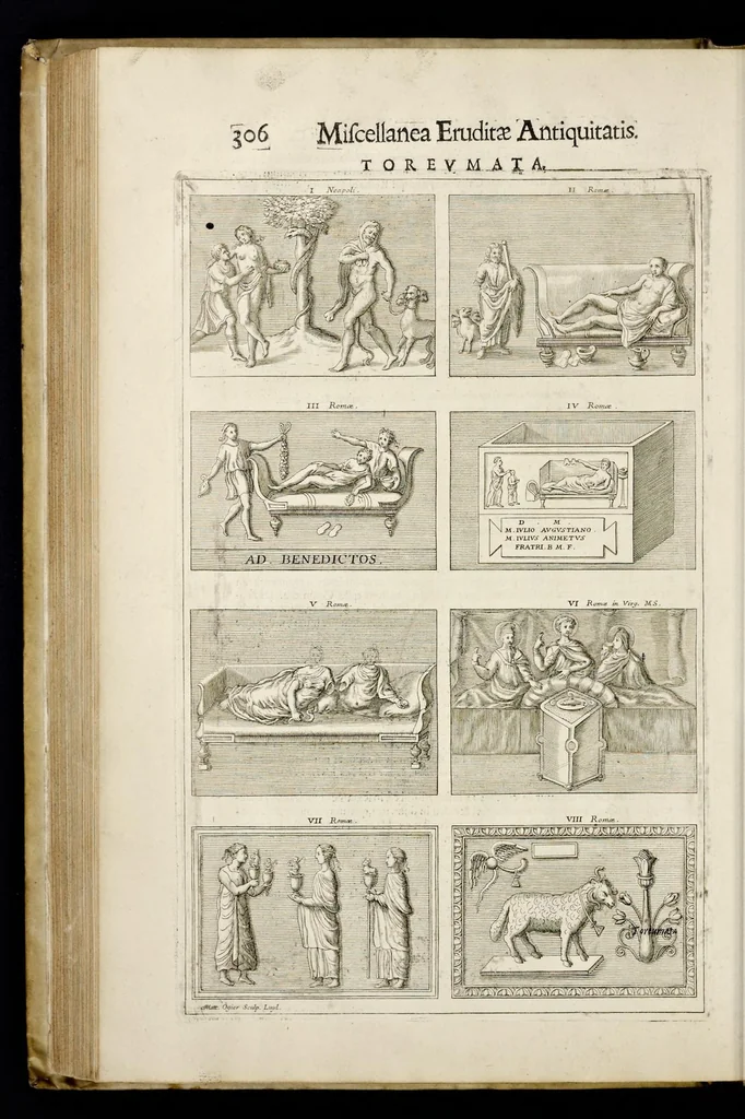 An illustration from Miscellanea eruditae antiquitatis : in quibus marmora, statuae, musiva, toreumata, gemmae, numismata, Grutero, Vrsino, Boissardo, Reinesio aliisque antiquorum monumentorum collectoribus ignota & hucusque inedita referuntur ac illustrantur, 1685, leaf 319