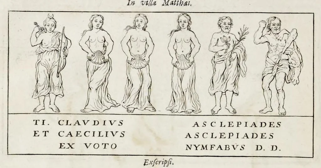 An illustration from Miscellanea eruditae antiquitatis : in quibus marmora, statuae, musiva, toreumata, gemmae, numismata, Grutero, Vrsino, Boissardo, Reinesio aliisque antiquorum monumentorum collectoribus ignota & hucusque inedita referuntur ac illustrantur, 1685, leaf 45