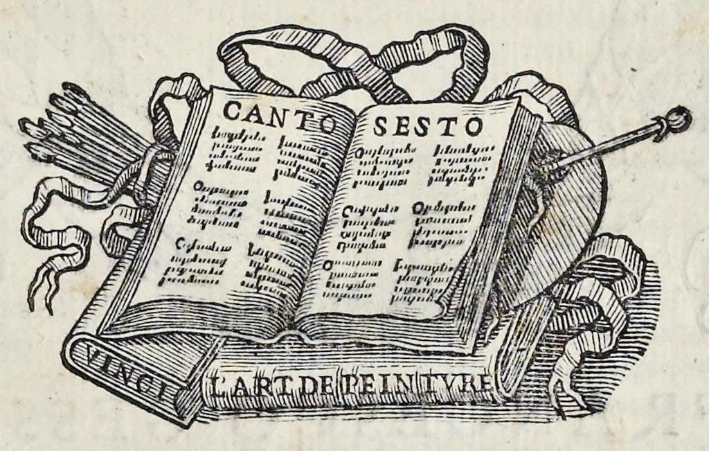 An illustration from Felsina pittrice: vite de pittori bolognesi : alla maesta christianissima di Luigi XIIII re di Francia e di Navarra il sempre vittorioso, 1678, leaf 350