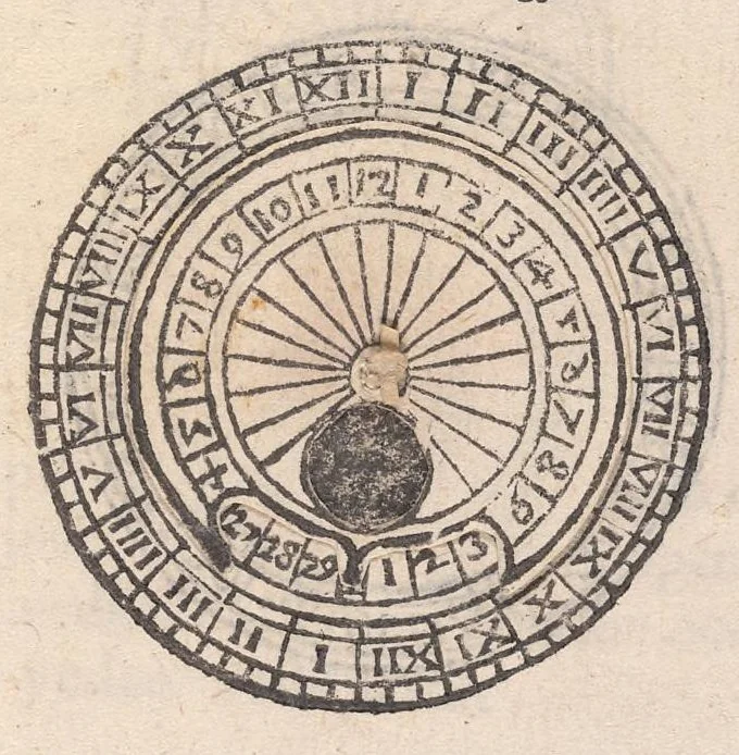 An illustration from Della fabrica & vso del novo horologio vniversale ad ogni latitvdine : nouo trattato diuiso in due parti, 1590, leaf 28