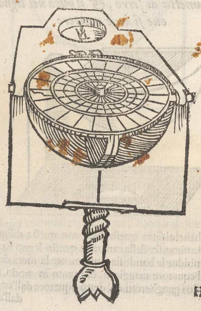 An illustration from Della fabrica & vso di vn novo stromento, fatto in quattro maniere per fare gli horologi solari ad ogni latitvdine : con tutte le sorti di hore, che si vsano, ilquale si può vsare per horologio ancora : nouo trattato diuiso in due parti, 1590, leaf 41