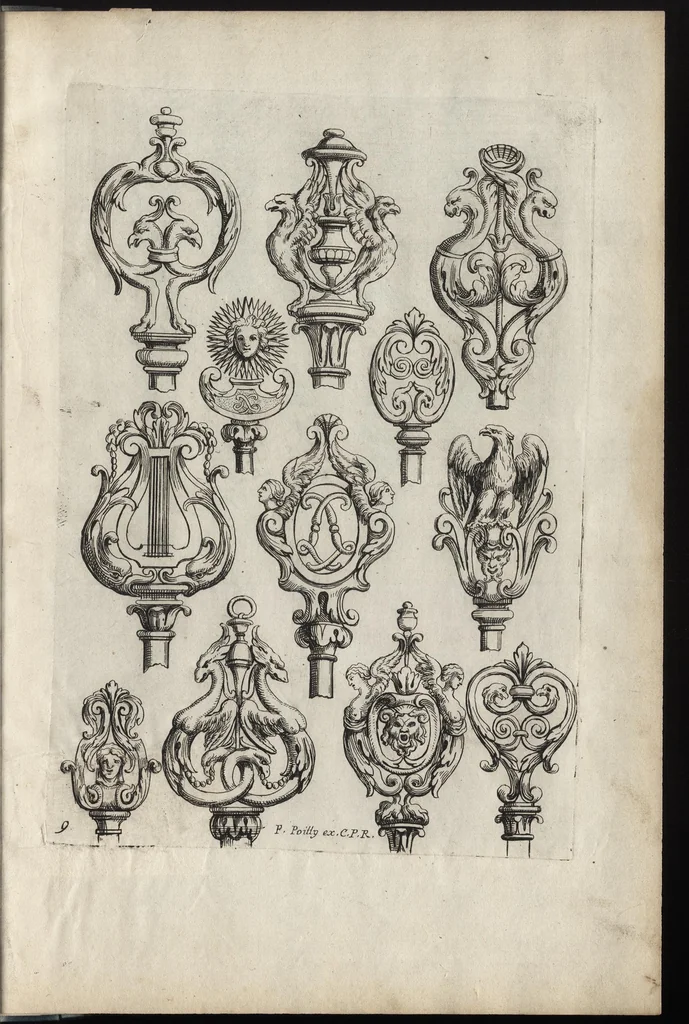 An illustration from Liure nouueau de serrurerie, leaf 24