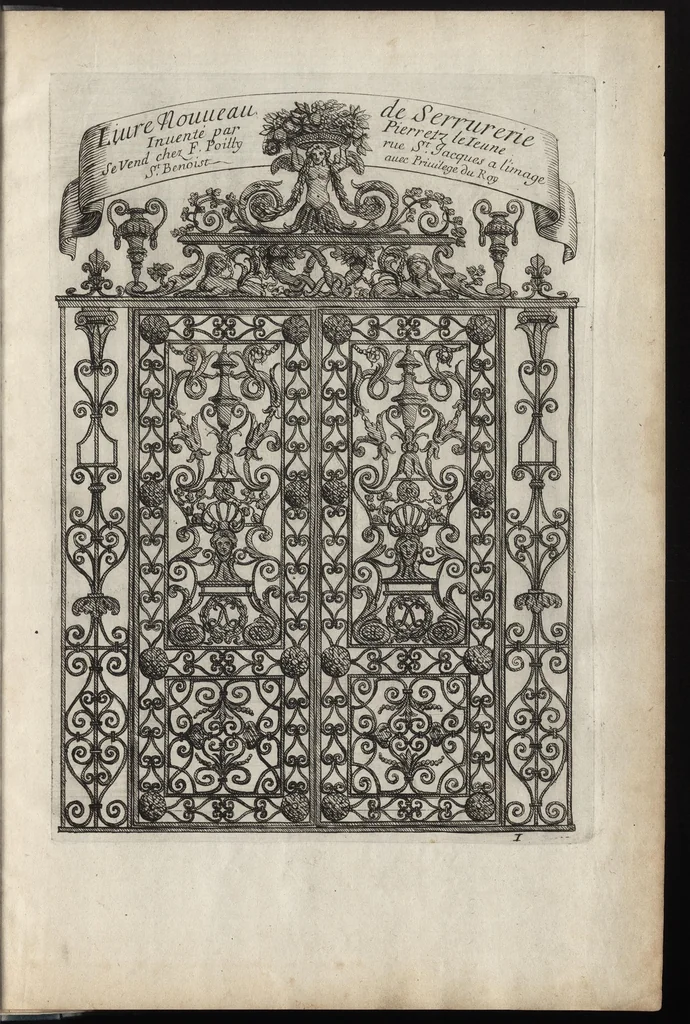 An illustration from Liure nouueau de serrurerie, leaf 8
